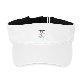 Can't Hear You Im Listening To K Pop - Recyceltes Visor Cap - Weiß - Vorne