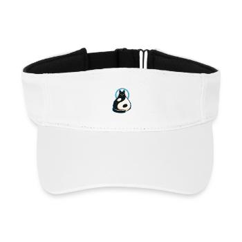 Chat-YinYang - Recyceltes Visor Cap - Weiß - Vorne