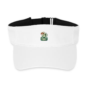 Hands Off Greenland Flag Arctic Polar Bear - Recyceltes Visor Cap - Weiß - Vorne
