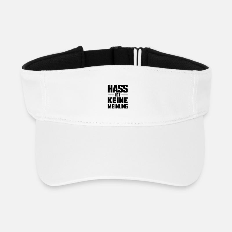 Hass ist keine Meinung - Antifa Tee - Recyceltes Visor Cap - Weiß