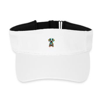 Dackel Dachshund Tekel - Recyceltes Visor Cap - Weiß - Vorne