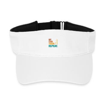 Dog trainer - Recycled Sun Visor Cap - white - Front