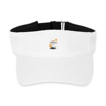 Mondschein Waldpilz Silhouette - Recyceltes Visor Cap - Weiß - Vorne