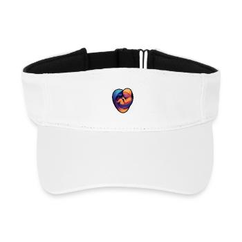 Colorful fetal hug - Recycled Sun Visor Cap - white - Front