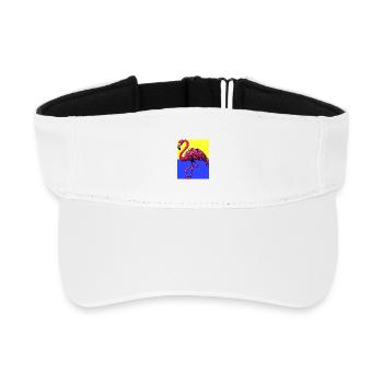 Flamingo - Recyceltes Visor Cap - Weiß - Vorne