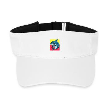 Shark - Recycled Sun Visor Cap - white - Front