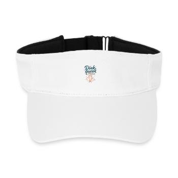 Pickleball Dink Queen Court Commander Spieler - Recyceltes Visor Cap - Weiß - Vorne