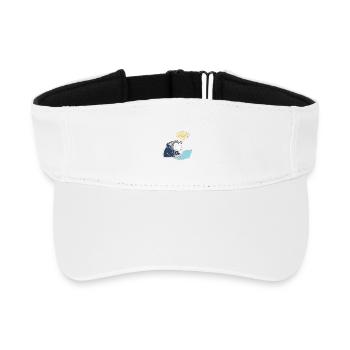 Ratte am Laptop: Was tu ich? - Recyceltes Visor Cap - Weiß - Vorne