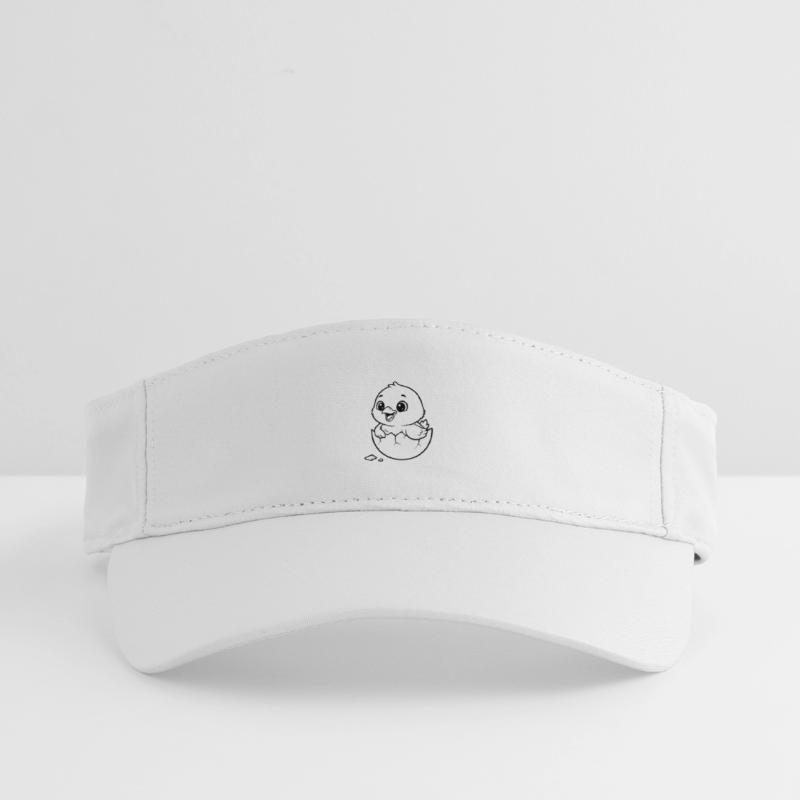 Cute Chick Hatching from Egg Recycled Sun Visor Cap