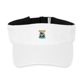 Birthday Squad Beach Summer Cruise Shark Kapitän - Recyceltes Visor Cap - Weiß - Vorne