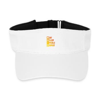 Pickleball Game Design for Pickleball Tournament Fans - Recycled Sun Visor Cap - white - Front