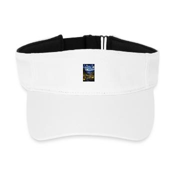 Nuit étoilée de luciole - Visière de sport recyclée - blanc - Devant