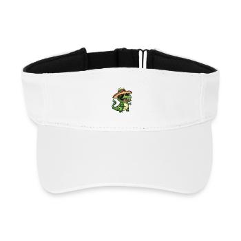 Aligator Sombrero drôle - Visière de sport recyclée - blanc - Devant