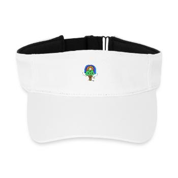 Enfants de l’Oiseau Pommier Arc-en-ciel - Visière de sport recyclée - blanc - Devant