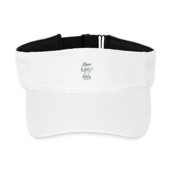 BEER BBQ REPEAT Grillen Bier Grafik - Recyceltes Visor Cap - Weiß - Vorne