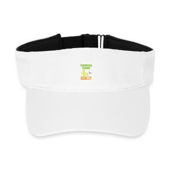 Diskuswurf Diskuswerfen Diskus diskuswerfer - Recyceltes Visor Cap - Weiß - Vorne