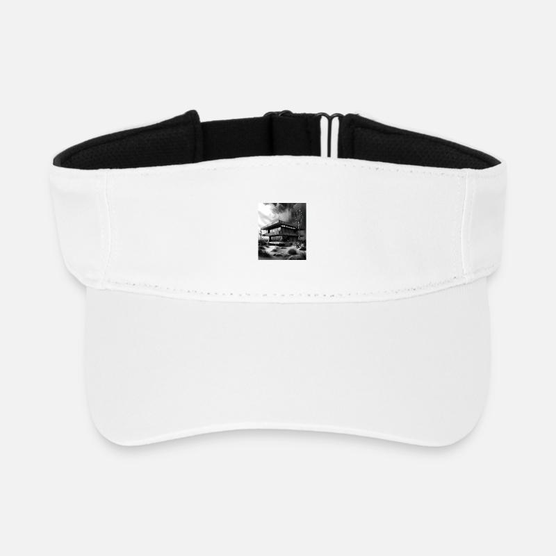 DESERT DETOX Resort – Brutalistische Architektur Sketc. - Recyceltes Visor Cap - Weiß
