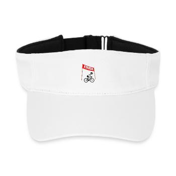 Junger Radfahrer-Finisher - Recyceltes Visor Cap - Weiß - Vorne
