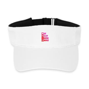 Geschenkidee für den Kajak-Fan mit Wildwasserkajak - Recyceltes Visor Cap - Weiß - Vorne