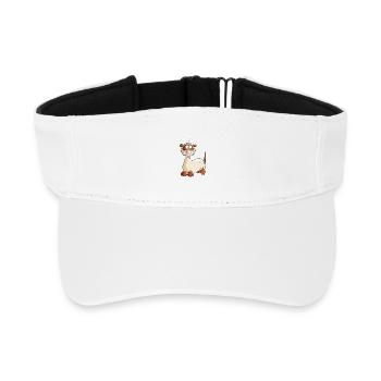 "Freddy Frettchen" - Comic - Cartoon - Recyceltes Visor Cap - Weiß - Vorne