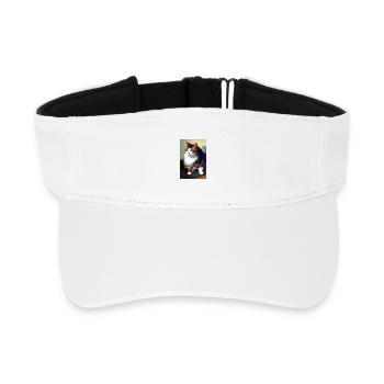 Image du chat - Visière de sport recyclée - blanc - Devant