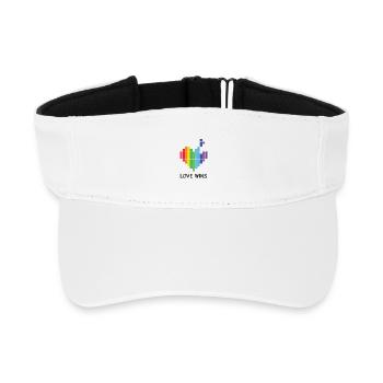 Pride Month LGBT - Love Wins - Recycled Sun Visor Cap - white - Front