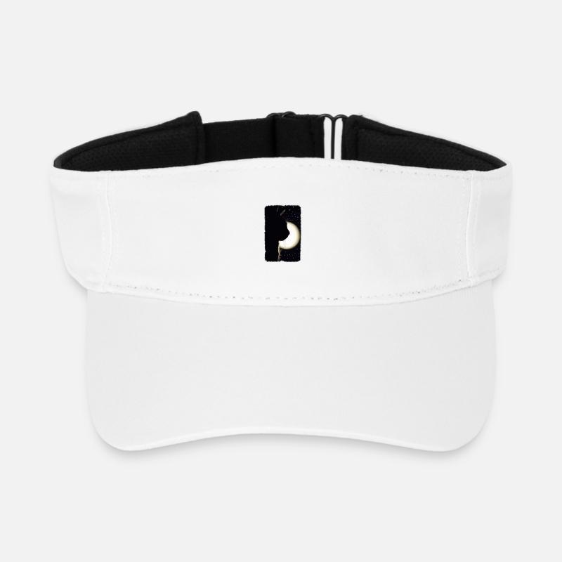 Moon Cat - Recycled Sun Visor Cap - white