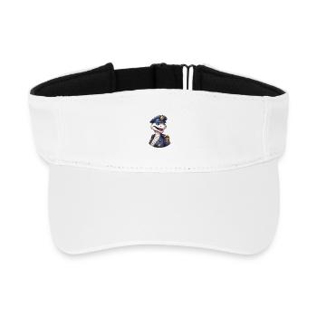 Snake Policewoman - Recycled Sun Visor Cap - white - Front