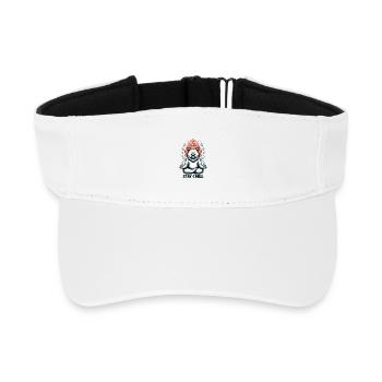 Restez Chill Bear en position du lotus - Visière de sport recyclée - blanc - Devant