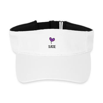 SCHWEIZ. LAND - Recyceltes Visor Cap - Weiß - Vorne