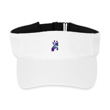 Giraffe in Neonfarben - Recyceltes Visor Cap - Weiß - Vorne