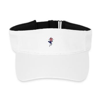 Croatia - Croatia Flag - Dragon Silhouette - Recycled Sun Visor Cap - white - Front