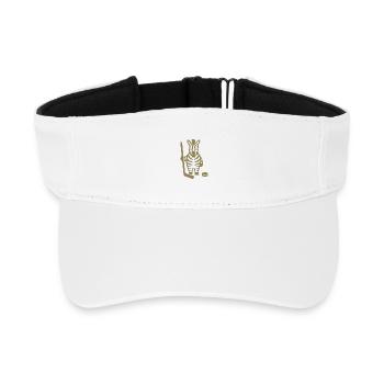 Minimalistisches Zebra Eishockey Silhouette Design - Recyceltes Visor Cap - Weiß - Vorne