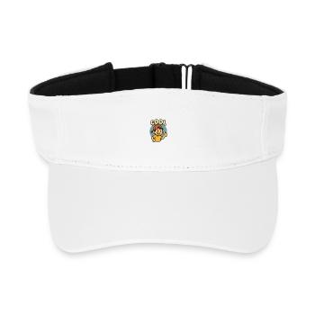 Lässiger Jugendcartoon mit  - Recyceltes Visor Cap - Weiß - Vorne