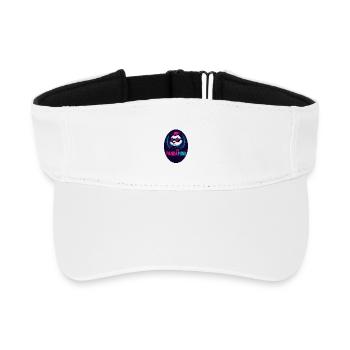 PandaPunk Neon Cyber Panda - Recycled Sun Visor Cap - white - Front