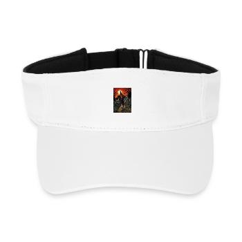 Grimmiger Wanderer in der verwunschenen Dämmerung - Recyceltes Visor Cap - Weiß - Vorne