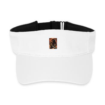 Heavy Metal Affe mit Schwert - Recyceltes Visor Cap - Weiß - Vorne