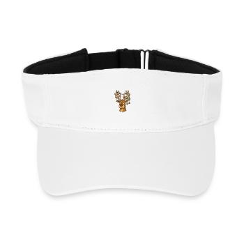 Weihnachts Hirsch mit Ornamenten - Recyceltes Visor Cap - Weiß - Vorne