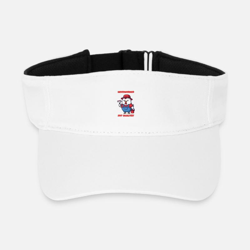 Home Improvement with Quality - Funny Chicken - Recycled Sun Visor Cap - white