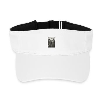 When a deer sees a UFO - Recycled Sun Visor Cap - white - Front