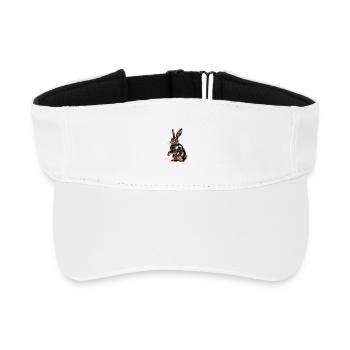 Héros Steampunk Lapin Cuirassé - Visière de sport recyclée - blanc - Devant