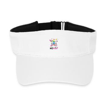 Je suis la grande sœur Licorne Florale - Visière de sport recyclée - blanc - Devant