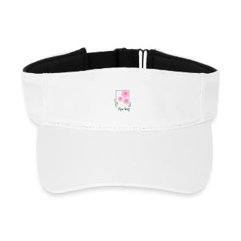 Rose à motif floral printanier - Visière de sport recyclée - blanc - Devant