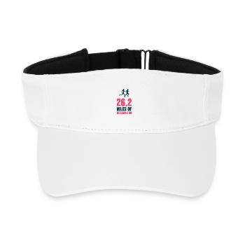 Marathon - 26,2 Meilen Entschlossenheit - Recyceltes Visor Cap - Weiß - Vorne