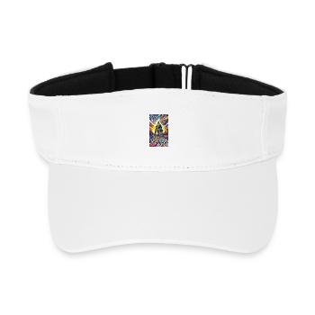 Guadalajara Mexico cathedral design - Recycled Sun Visor Cap - white - Front