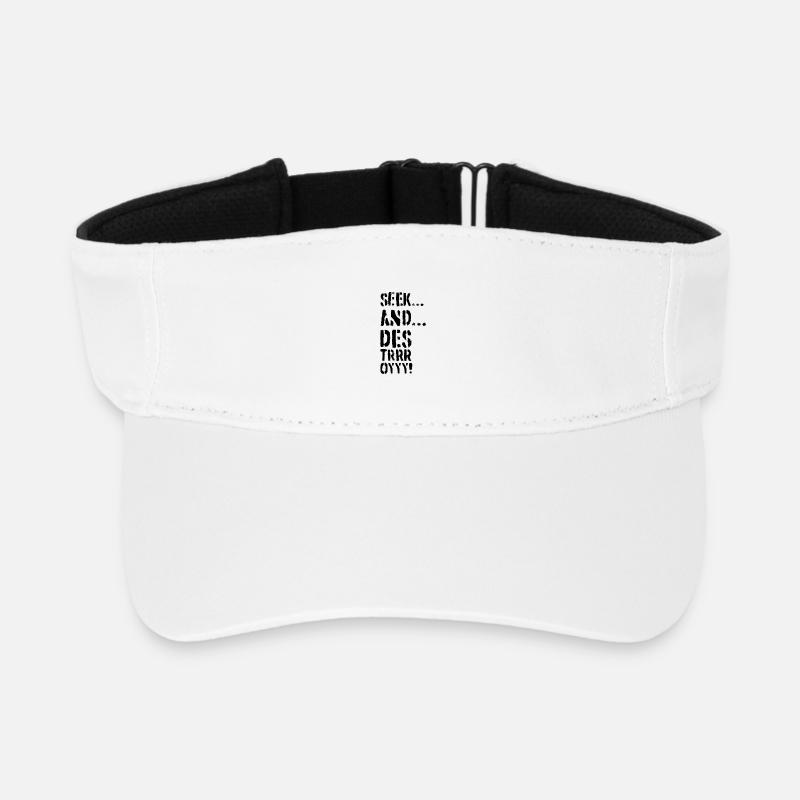 Suchen und Zerstören - Recyceltes Visor Cap - Weiß