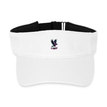 F-Caw-F Meme Krähe - Recyceltes Visor Cap - Weiß - Vorne