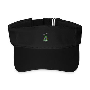Christmas tree with Brazil flag - Recycled Sun Visor Cap - black - Front