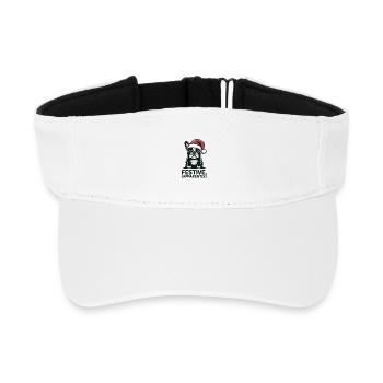Festliche stimmungsvolle Katzen-Weihnachtsstimmung - Recyceltes Visor Cap - Weiß - Vorne