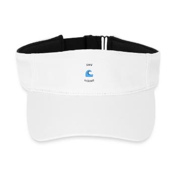 Ozean retten - Recyceltes Visor Cap - Weiß - Vorne